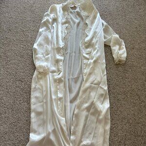VTG 80s/90s Victoria's Secret Gold Label White Lace Robe | Small | Bridal Glam